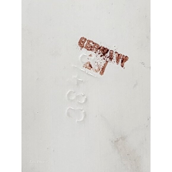 German Lusterware Floral Jewelry Tray 10" Pink Roses Dresser Top Victorian Flora - Picture 7 of 7